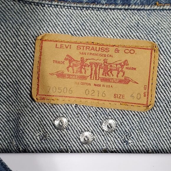 Vintage 80's Levi's Trucker Jacket III - Size 40 - Picture 2 of 16